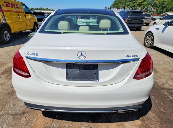 55SWF4KB8HU180726 2017 MERCEDES-BENZ C White Հետևի տեսք