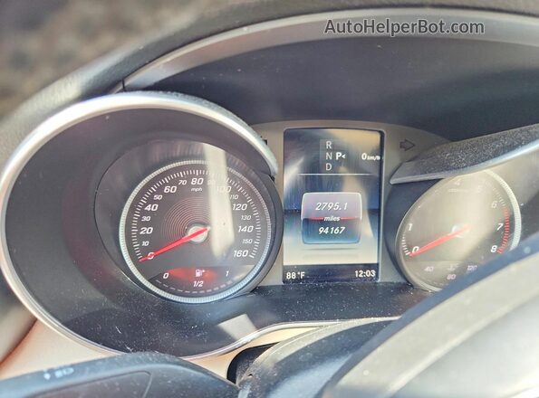 55SWF4KB8HU180726 2017 MERCEDES-BENZ C White Սարքավորումների վահանակի տեսք