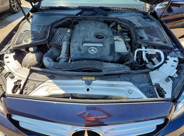 55SWF4KB8HU202028 2017 MERCEDES-BENZ C Blue Widok wnętrza z tyłu