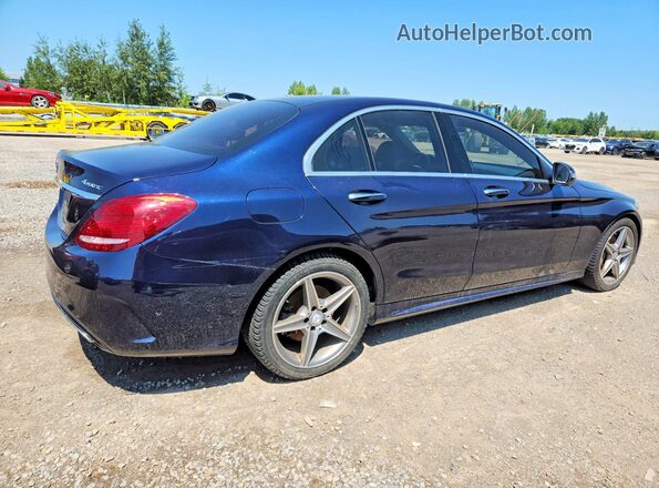 55SWF4KB8HU202028 2017 MERCEDES-BENZ C Blue Tył prawy