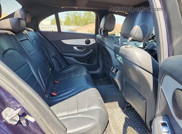55SWF4KB8HU202028 2017 MERCEDES-BENZ C Blue Widok tylnych siedzeń