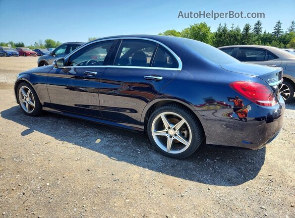 55SWF4KB8HU202028 2017 MERCEDES-BENZ C Blue Tył lewy