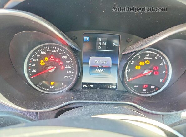 55SWF4KB8HU202028 2017 MERCEDES-BENZ C Blue Widok zestawu wskaźników