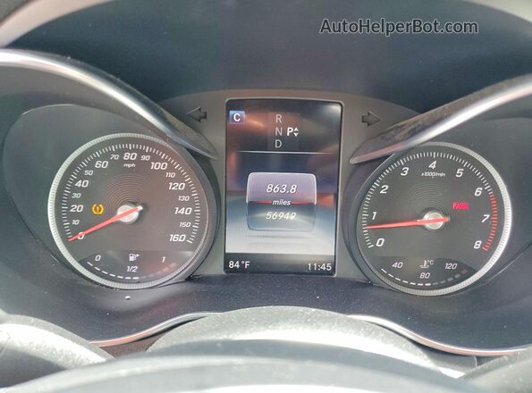 55SWF4KB8HU221341 2017 MERCEDES-BENZ C Black Vista del cuadro de instrumentos