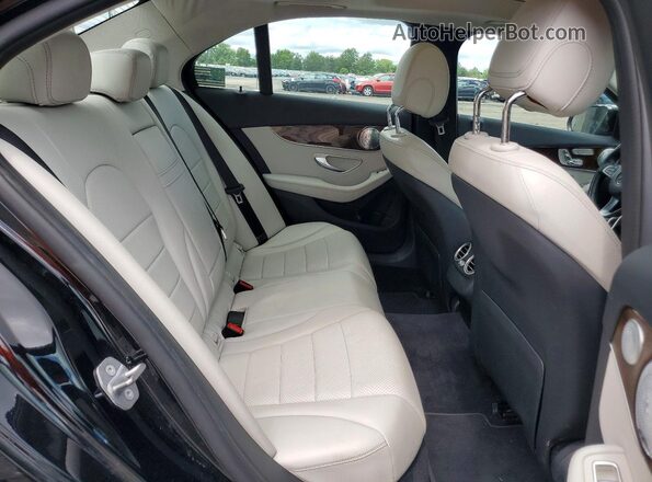55SWF4KB8HU221341 2017 MERCEDES-BENZ C Black Vista de los asientos traseros