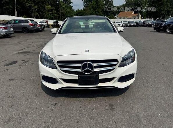 55SWF4KB8HU221677 2017 MERCEDES-BENZ C White Вид ззаду