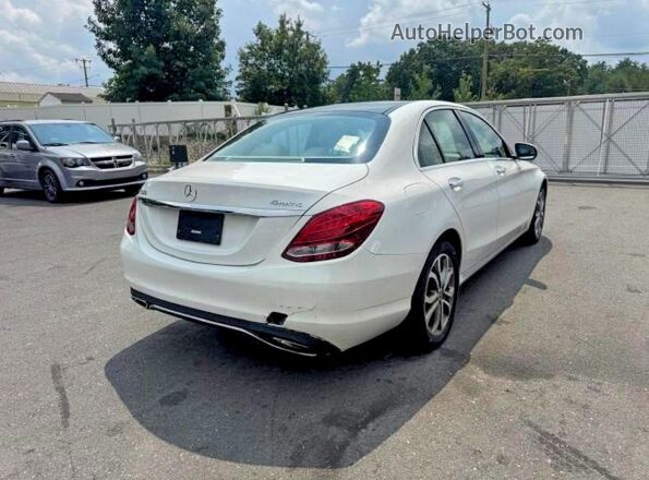 55SWF4KB8HU221677 2017 MERCEDES-BENZ C White Задня права чверть