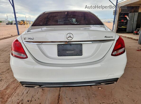 55SWF4KB8HU230461 2017 MERCEDES-BENZ C White Vista trasera