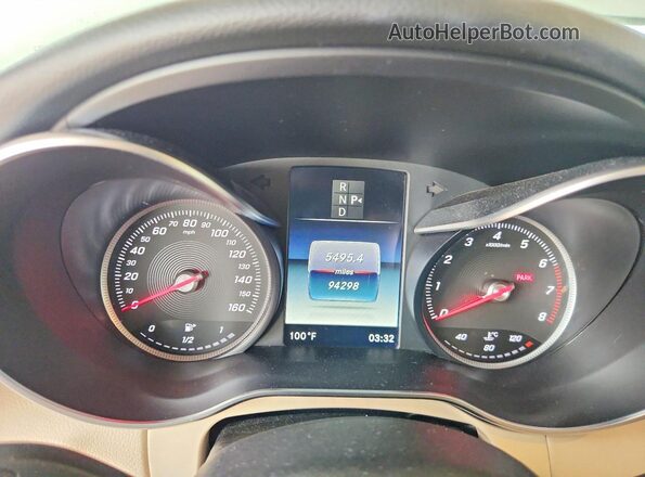 55SWF4KB8HU230461 2017 MERCEDES-BENZ C White Vista del cuadro de instrumentos
