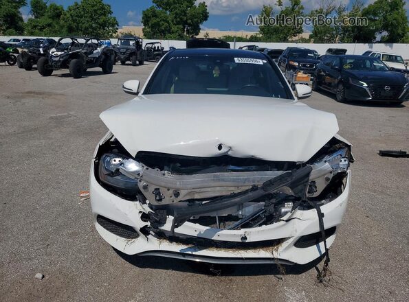 55SWF4KB8JU241837 2018 MERCEDES-BENZ C White წინა ხედი