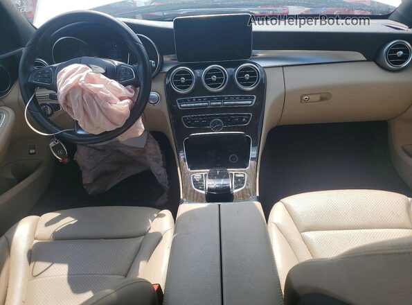 55SWF4KB8JU241837 2018 MERCEDES-BENZ C White წინა პანელის ხედი