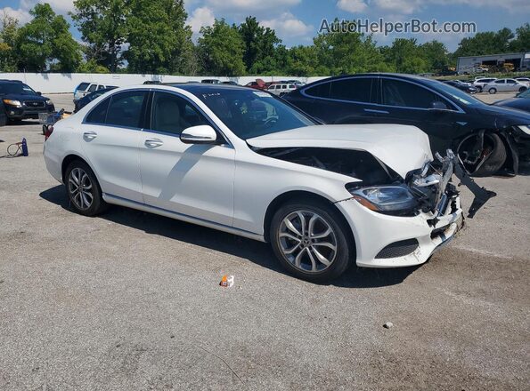 55SWF4KB8JU241837 2018 MERCEDES-BENZ C White წინა მარჯვენა