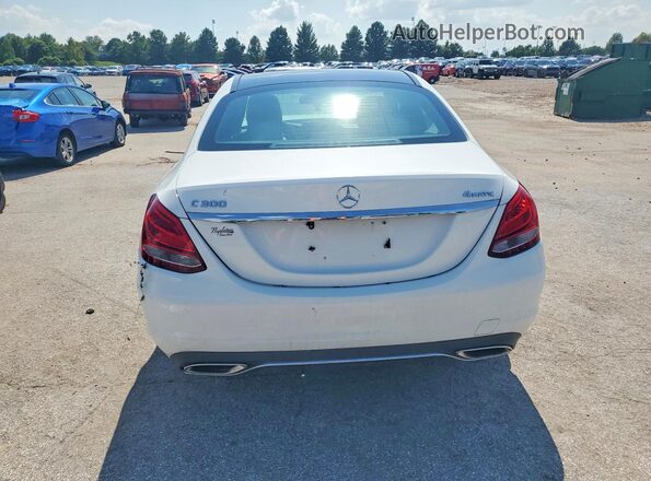 55SWF4KB8JU241837 2018 MERCEDES-BENZ C White უკანა ხედი