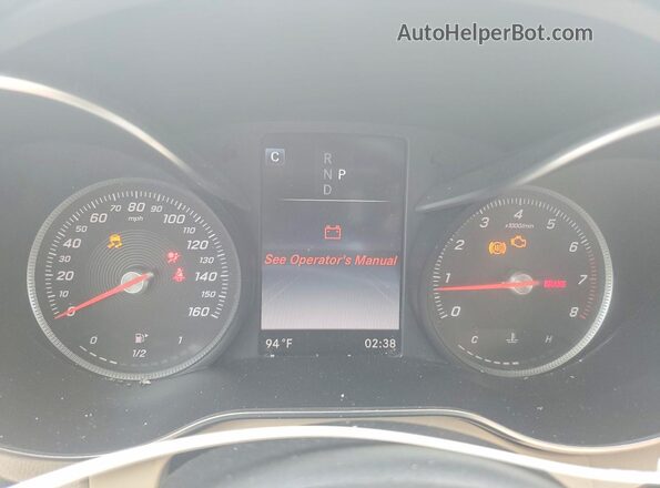 55SWF4KB8JU241837 2018 MERCEDES-BENZ C White ხელსაწყოთა პანელის ხედი