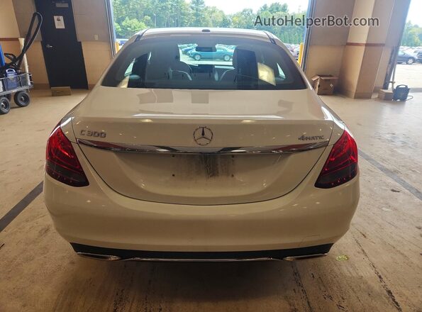 55SWF4KB8JU265085 2018 MERCEDES-BENZ C White Widok z tyłu