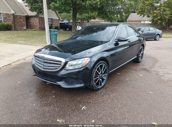 55SWF4KB9GU147359 2016 MERCEDES-BENZ C-CLASS Черный Передняя левая четверть