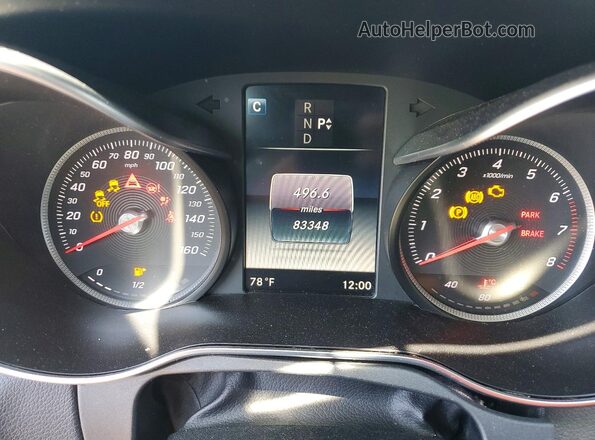55SWF4KB9HU186521 2017 MERCEDES-BENZ C Black Instrument cluster view