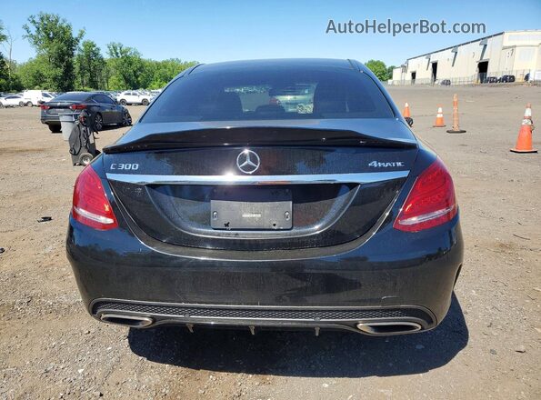 55SWF4KB9HU186521 2017 MERCEDES-BENZ C Black Rear view