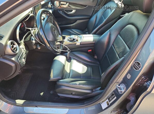 55SWF4KB9HU214916 2017 MERCEDES-BENZ C Gray წინა სალონის ხედი