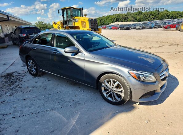 55SWF4KB9HU214916 2017 MERCEDES-BENZ C Gray წინა მარჯვენა
