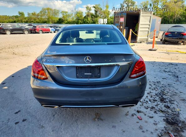 55SWF4KB9HU214916 2017 MERCEDES-BENZ C Gray უკანა ხედი