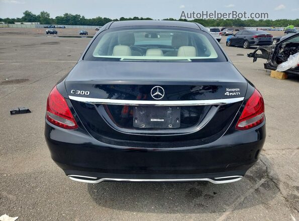 55SWF4KB9HU215922 2017 MERCEDES-BENZ C Черный Вид сзади