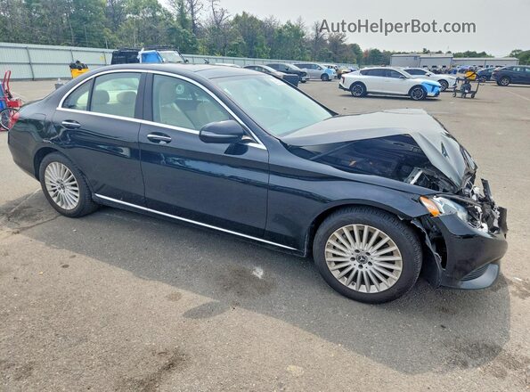 55SWF4KB9HU215922 2017 MERCEDES-BENZ C Черный Передняя правая четверть