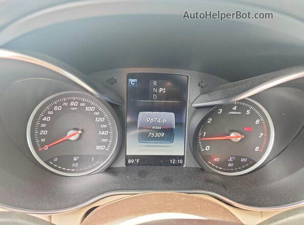 55SWF4KB9HU215922 2017 MERCEDES-BENZ C Черный Вид щитка приборов
