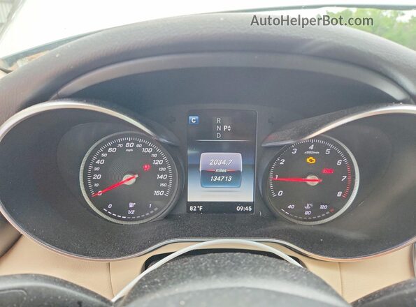 55SWF4KB9HU219789 2017 MERCEDES-BENZ C White Vista del cuadro de instrumentos