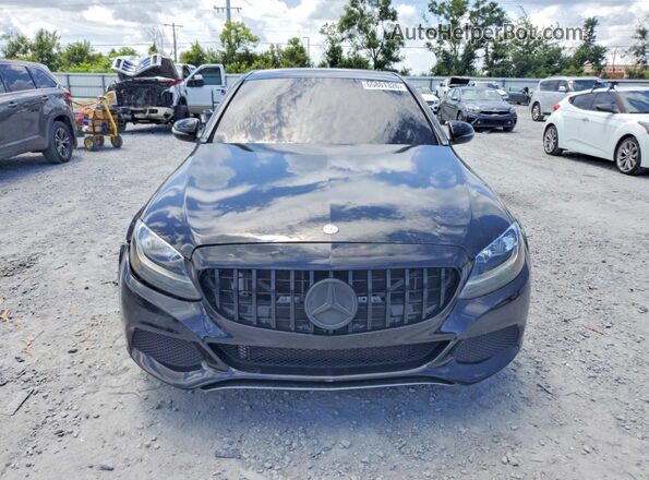 55SWF4KB9HU221428 2017 MERCEDES-BENZ C-CLASS Black Widok z tyłu