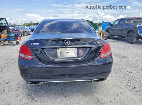 55SWF4KB9HU221428 2017 MERCEDES-BENZ C-CLASS Black Widok wnętrza z przodu