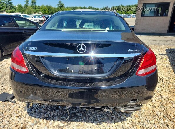 55SWF4KB9JU238929 2018 MERCEDES-BENZ C Black Вид ззаду