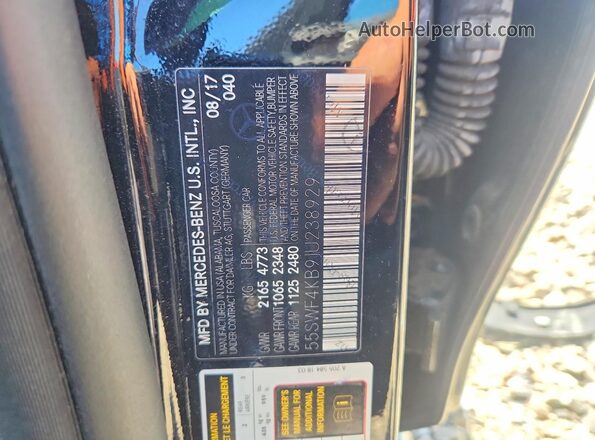 55SWF4KB9JU238929 2018 MERCEDES-BENZ C Black Вид підкапотного простору