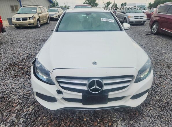 55SWF4KB9JU241992 2018 MERCEDES-BENZ C White Widok z przodu