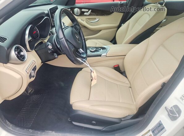 55SWF4KB9JU241992 2018 MERCEDES-BENZ C White Widok wnętrza z przodu