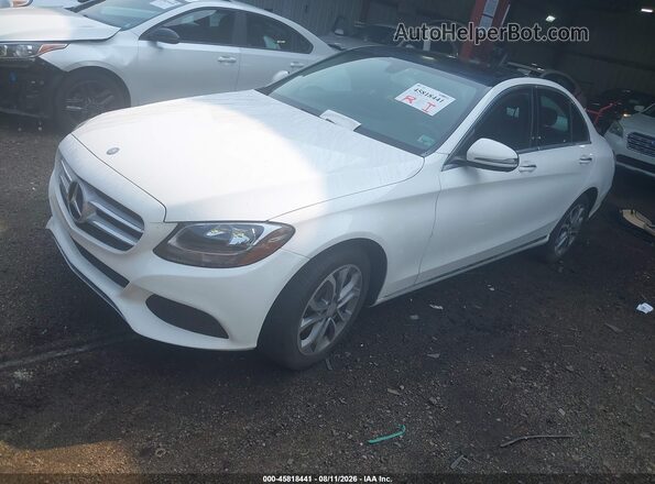 55SWF4KBXGU108098 2016 MERCEDES-BENZ C-CLASS Белый Передняя левая четверть