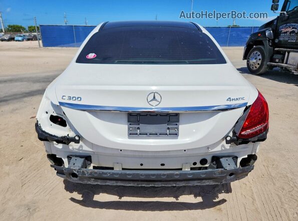 55SWF4KBXGU141974 2016 MERCEDES-BENZ C White Vista trasera