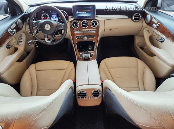 55SWF4KBXGU142445 2016 MERCEDES-BENZ C White წინა პანელის ხედი