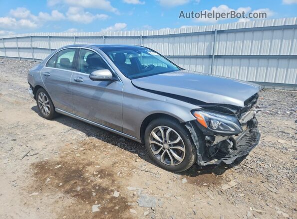 55SWF4KBXGU162825 2016 MERCEDES-BENZ C Gray Front right