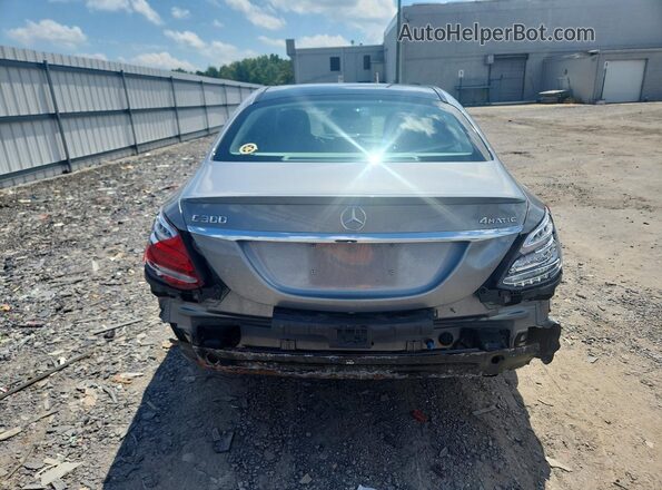 55SWF4KBXGU162825 2016 MERCEDES-BENZ C Gray Rear view