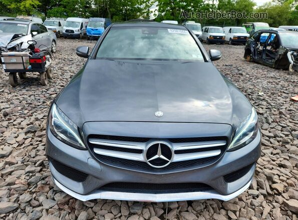 55SWF4KBXHU195406 2017 MERCEDES-BENZ C Gray Դիմացի տեսք