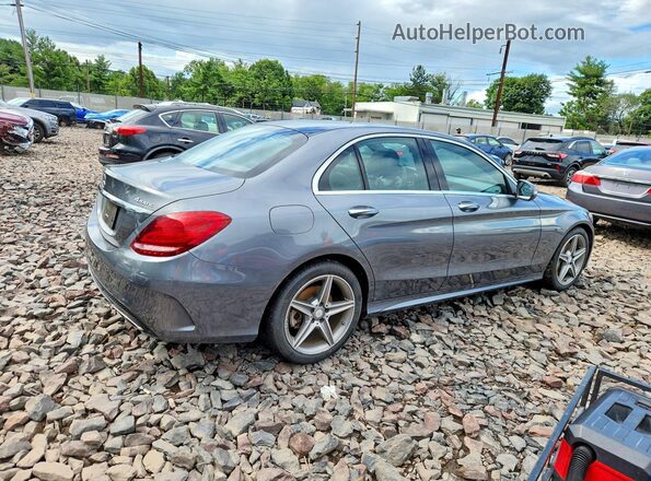 55SWF4KBXHU195406 2017 MERCEDES-BENZ C Gray Հետևի աջ