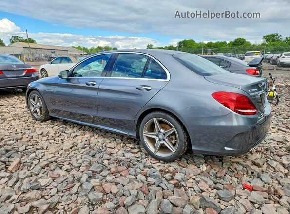 55SWF4KBXHU195406 2017 MERCEDES-BENZ C Gray Հետևի ձախ
