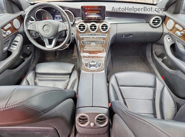 55SWF4KBXHU195406 2017 MERCEDES-BENZ C Gray Առջևի վահանակի տեսք
