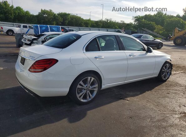 55SWF4KBXJU281532 2018 MERCEDES-BENZ C White Tył prawy