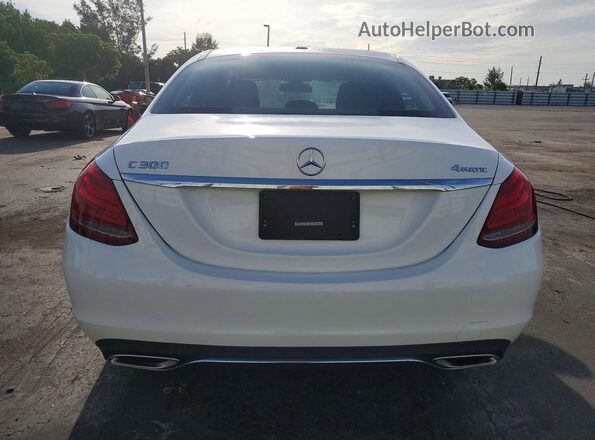 55SWF4KBXJU281532 2018 MERCEDES-BENZ C White Widok z tyłu