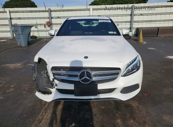 55SWF4KBXJU281532 2018 MERCEDES-BENZ C White Widok z przodu