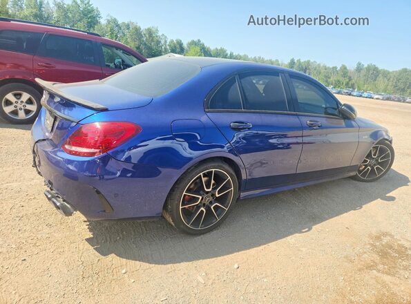 55SWF6EB0HU191159 2017 MERCEDES-BENZ C Синий Задняя правая четверть