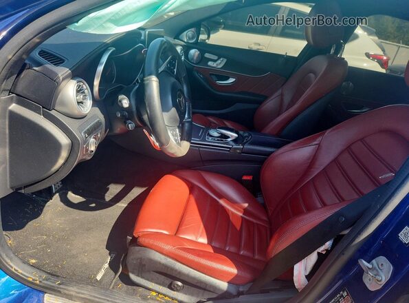 55SWF6EB0HU191159 2017 MERCEDES-BENZ C Синий Вид салона спереди