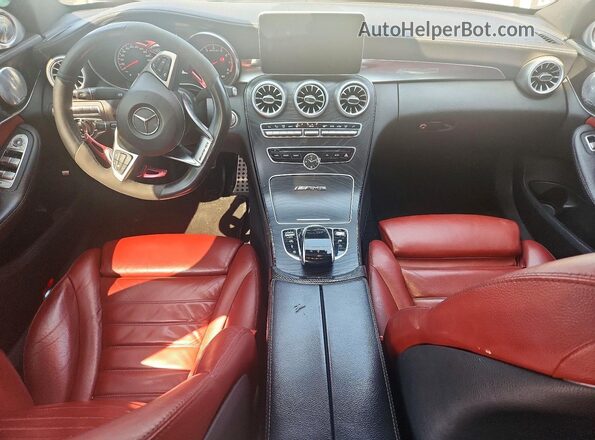 55SWF6EB0HU191159 2017 MERCEDES-BENZ C Синий Вид панели приборов